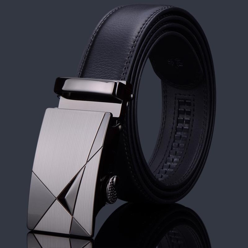 Belt Men's high-end leather automatic buckle head cowhide belt Men's business men's belt Casual classic belt