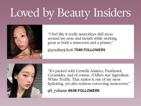 [OFFICIAL d'Alba] White Truffle Waterfull Tone Up Sunscreen Serum - SPF 50+ Hydrating Korean Facial Sun Cream (1.69 fl oz) Lightweight Moisturizer