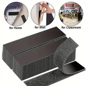 TAKOO 60 PCS Heavy Duty Hook and Loop Strips, Double Sided Reusable Adhesive Mounting Tape for Wall Hanging, Picture Frames, Cable Organizer, DIY Home Use purse rotating coat