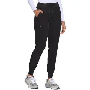 Cozyfit womens scrub pants-soft stretch yoga style with 5 pockets, slim fit jogger scrubs pants for women