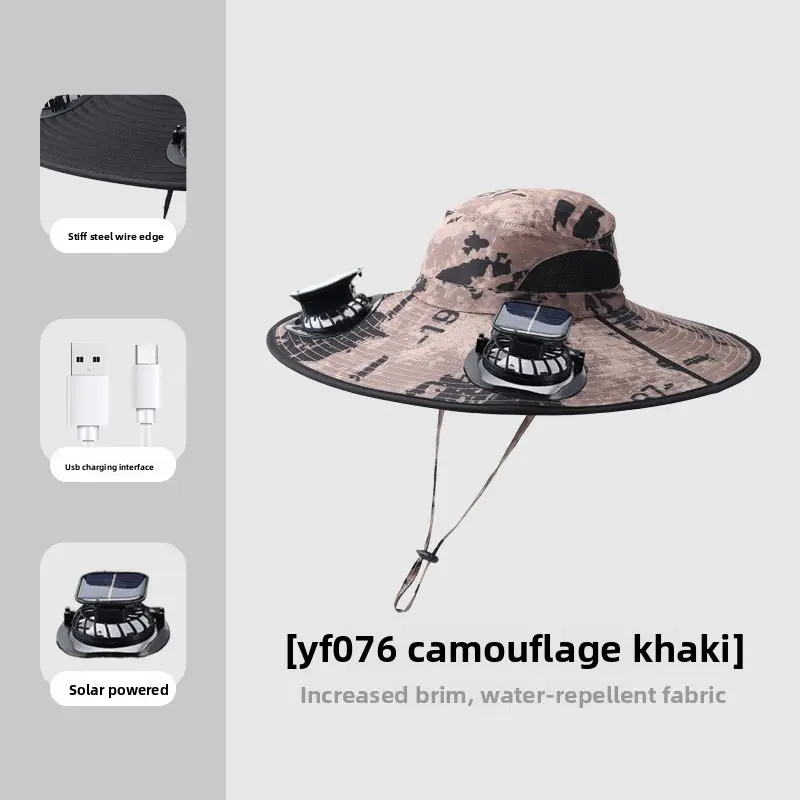 YF076-Camouflage Khaki [Double Fan]