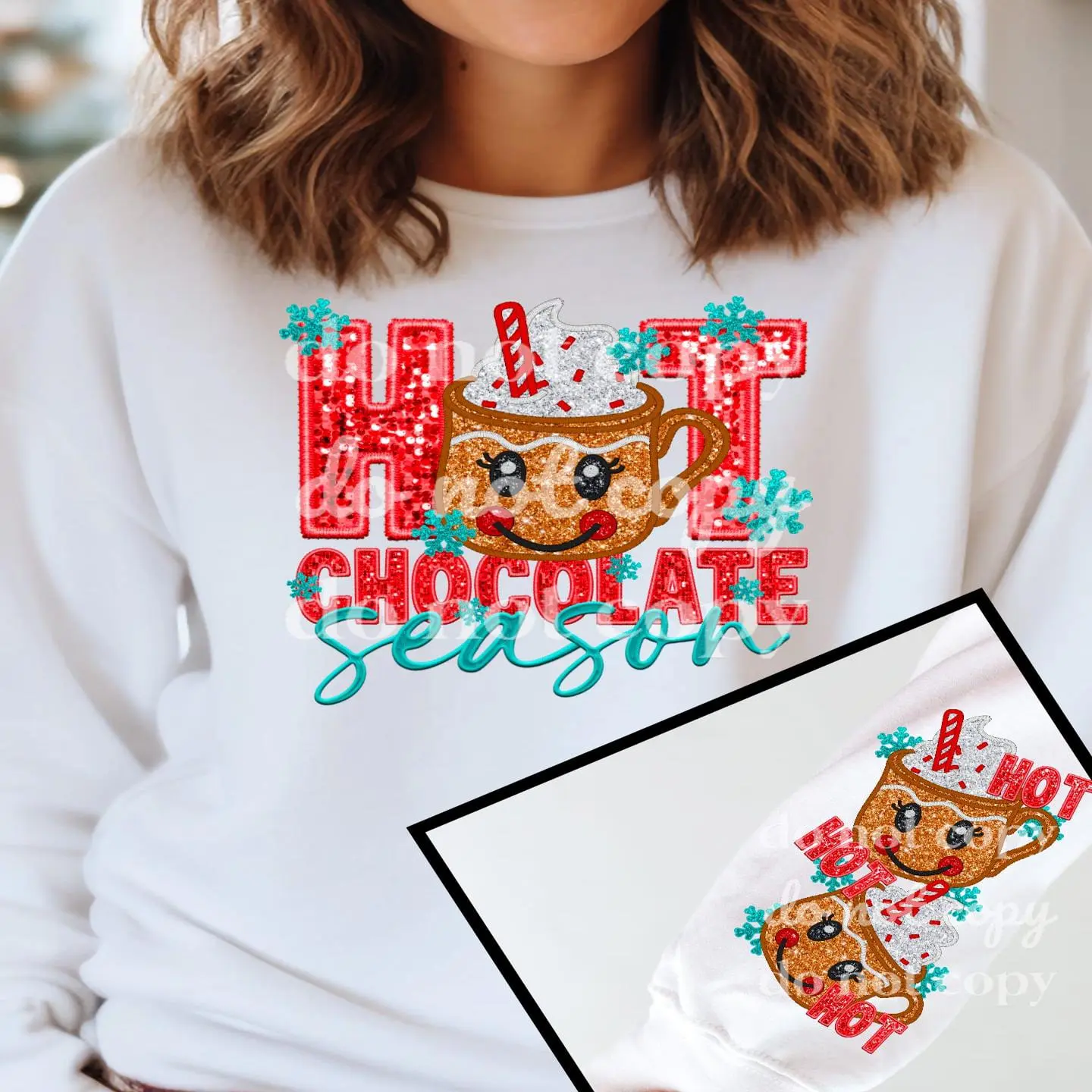 Hot Chocolate Season DTF Prints, Winter DTF Transfer, Winter DTF Prints, Ready For Press, Perfect Trendy Winter SVG, Winter Shirt Designs in 2023