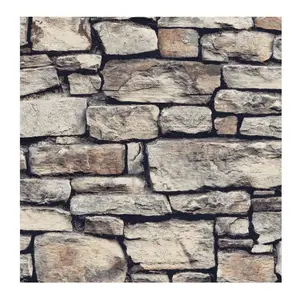 Arthouse Cornish Faux-Stone Peel-and-Stick Wallpaper