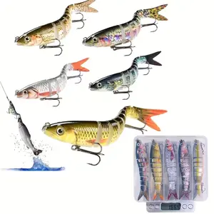 3/5pcs Fishing Lures for Freshwater and Saltwater, Lifelike Swimbait for Bass Trout Crappie, Must-Have Fishing Gifts and Gear