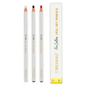 3 PCS PMU Mapping Pencils with 3  Ruler Sticker and Razor Blade Makeup Cosmetic