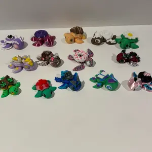 3D Printed Articulated Turtles - Assorted Designs with Unique Characters and Fun Accents