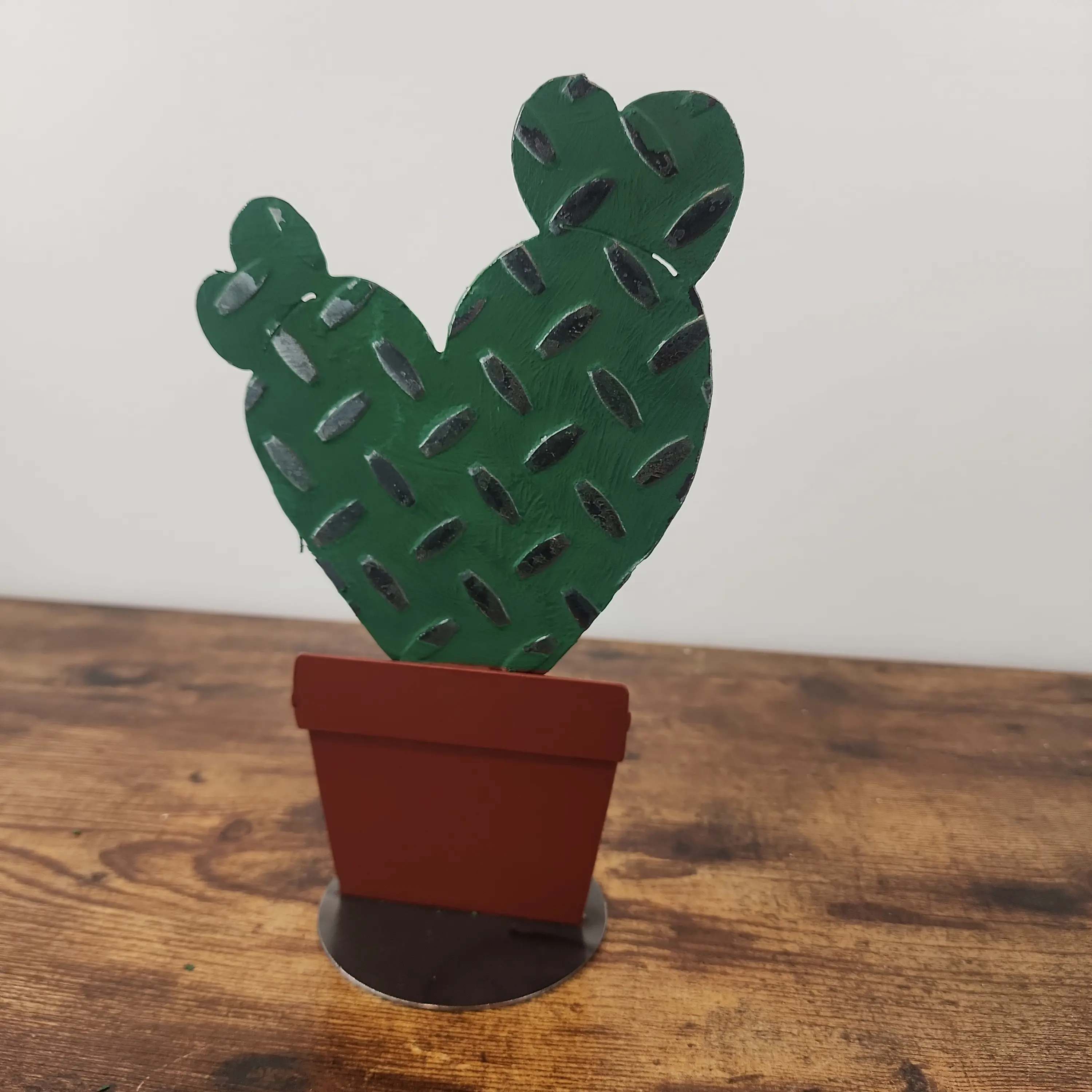 Decorative Metal Cactus in Planter