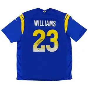 Kyren Williams Autographed Nike Los Angeles Rams Blue Game Jersey Beckett