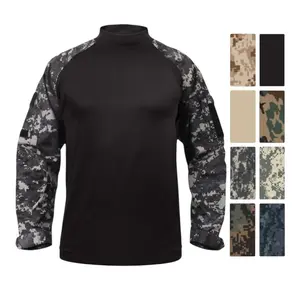 ROTHCO Military NYCO FR Fire Retardant Combat Shirt - Menswear Casual Long Sleeve Top, Breathable Fabric Heat-Resistant Moisture-Wicking Durable Nylon Cotton Rip-Stop Sleeves Hook & Loop Adjustable Cuffs streetwear  graphic  tee Clothes Uniforms