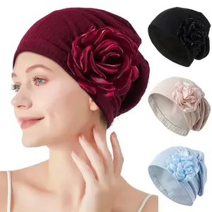 New Flower Hat, Soft Fabric Hair Hat For Women, Chemo Cap, Women Bonnet's