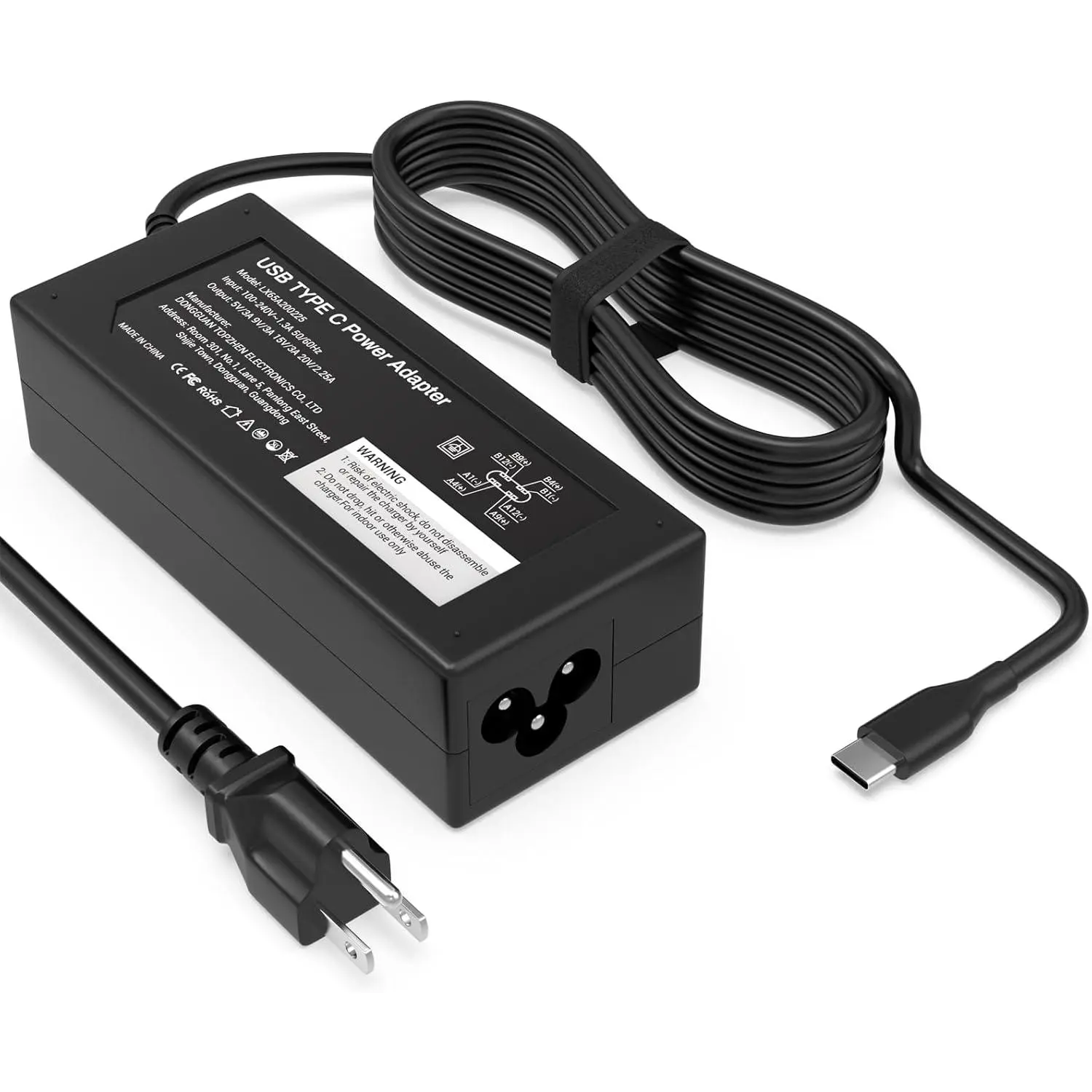 Universal Chromebook Charger-45W USB-C Power Adapter Compatible with  Laptop Charger,Fast  for USB C Laptop Charger,6FT Type C Power Cord