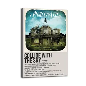 Pierce The Veil Collide with The Sky HomeDecor WallArt LivingRoom Canvas for Bedroom Decor Canvas Poster Aesthetic Office Bathroom Painting Picture Print Modern Family