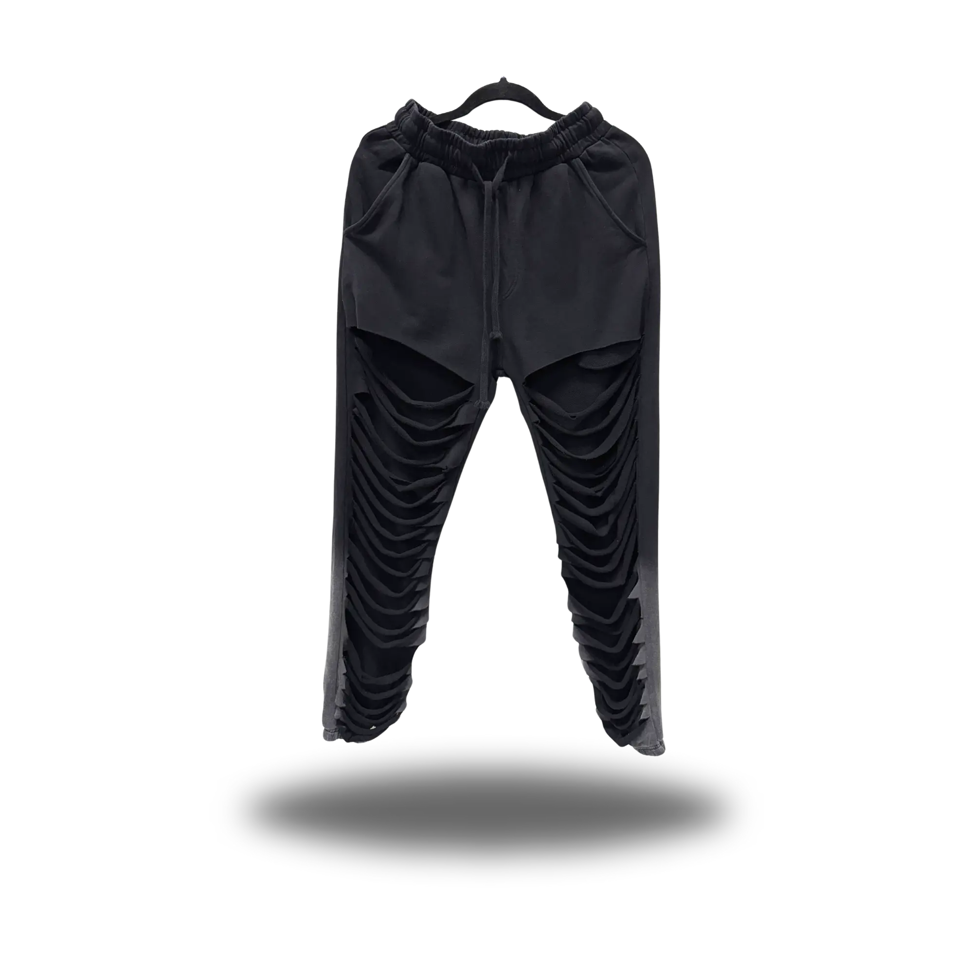 TheDriveClothing Black Faded Road Rash Joggers – Unisex Streetwear Pants with Custom Paisley Print, Elastic Waist & Ankle, Relaxed Fit, Sweat-Wicking Cotton for Gym, Lounge, & TikTok Outfits