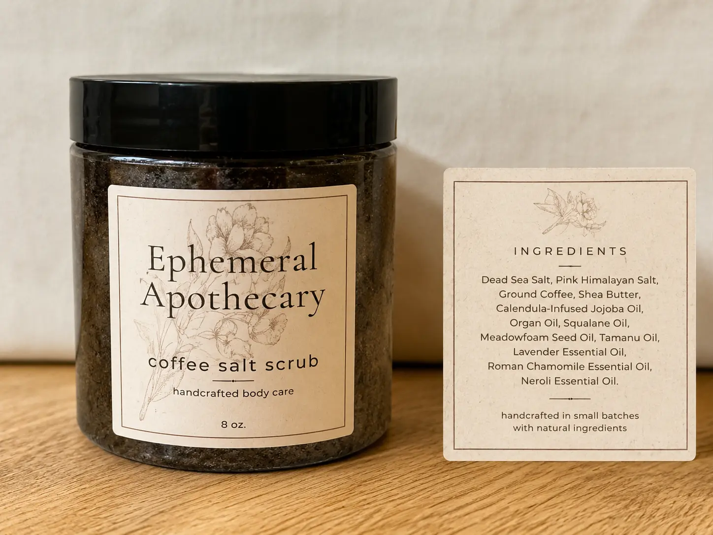 Coffee Body Scrub | Exfoliating Handmade Scrub for Dry Skin | 8 oz.
