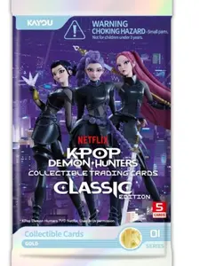 5 (FIVE) Single Packs - KAYOU Kpop Demon Hunters-Collectible Trading Cards-Classic Edition-001-NA