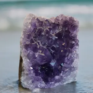 Druzy Amethyst Crystal Geode Cutbase Crystal