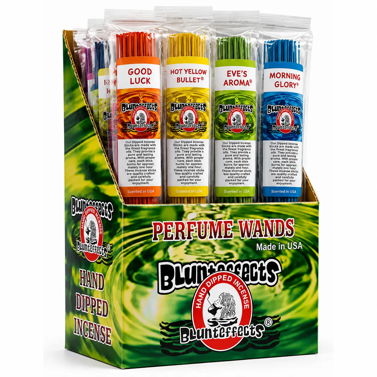 BluntEffects 30 Jumbo Hand-Dipped Incense Sticks each Pack with Free Holder for Relaxing Atmosphere at Home