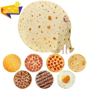 Summer Gift Flannel Round Blanket, Lightweight Soft Bed Cover, Food Blanket, Unique Design, Cozy Throw Blanket, Suitable for Bedroom Sofa Office, Soft Warm Throw