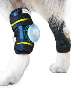 MerryMilo Dog Leg Brace for Rear Hock & Ankle, Canine Hind Leg Joint Compression Wrap for Torn ACL & CCL, Injury and Sprain Protection, Wound Care and Loss of Stability 1 Pair