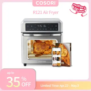 COSORI R121 11-in-1 Air Fryer Oven , 13Qt Small Footprint Airfryer combo with Rotisserie, Toast, Bake, Roast, Reheat Functions and more, Recipe Book & 6 Accessories Included, Perfect for Small Contertop mothersdaygift