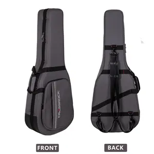 Crossrock Classical Guitar Foam Case | Lightweight Gig Bag with Structured Exterior, Plush Interior & Storage Pockets