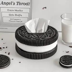 Creative Oreo Tissue Box for Living Room Decor, Elegant Paper Towel Holder, Unique Home Accessories for Stylish Spaces