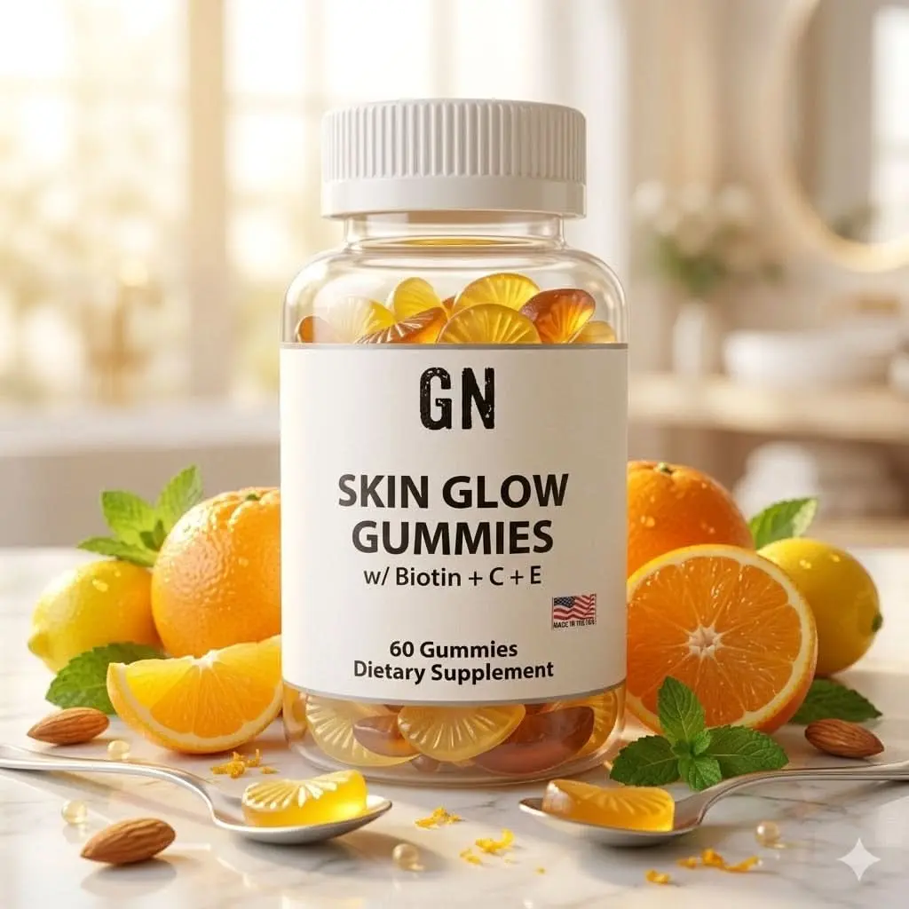 SKIN GLOW GUMMIES - w/ Biotin + C + E– 99.5% Purity | GetGN