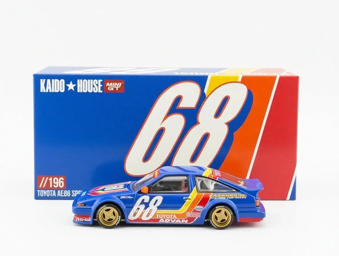 MINI GT x KAIDO HOUSE TOYOTA AE86 SPRINTER TRUENO RACING V1 #68 IN