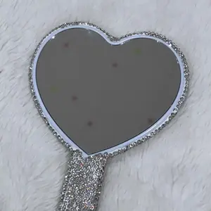 Handheld Blinged Heart Mirror