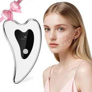 Rechargeable Electric Scraping Tool, Heated Vibrating Massager for Face Neck Body Shaving, Facial Beauty Instrument for Home Travel, Facial Beauty Machine