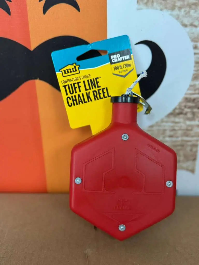 M-D Tuff-Line 100 ft. Heavy Duty Chalk Reel - High Visibility Red Line