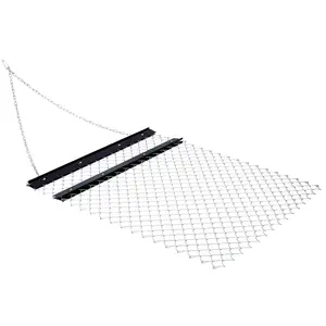ATV Drag Harrow 3.6'x5' Chain Harrow for Landscape Leveling Sod Prepping Durable UTV Tractor Attachment Seed Harrow for Gravel Driveway Field Yard Farm Garden Black