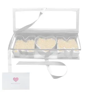 Empty Flower Mother's Day Gift Box 17.52'x5.98'x3.74' Mother's Day MOM Cardboard Letter Shaped Fillable Chocolate Strawberry Candy Packaging