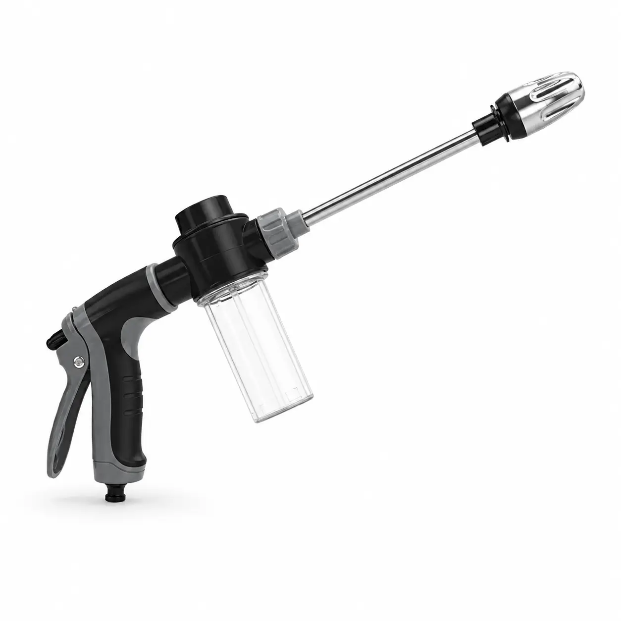IWVE High Pressure Handheld Garden Hose Nozzle, Heavy Duty Metal Adjustable Jet Spray Gun with Thumb Control, Car Wash Jet for Lawn Watering, Pet Showering