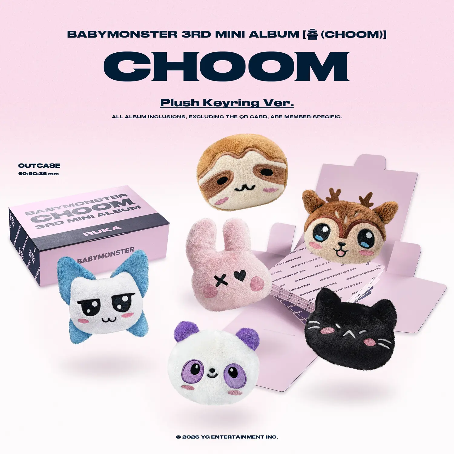 Babymonster - Choom - Plush Keyring Version  [DISCLESS DIGITAL]