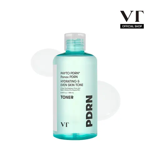 [VT COSMETICS] PDRN Toner with 50,000ppm Vegan PDRN, Korean Wild Ginseng, Niacinamide & Panthenol | Hydrating, Moisture, Soothing, Lightweight & Skin Repair Care | Fragrance-Free Facial Toner | Korean Skincare