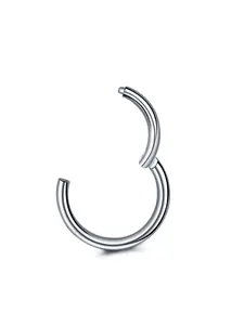 1Pc 316L Stainless Steel Nose Septum Clicker Hinged Segment Ring Nose Hoops Lip Ear Cartilage Ear Helix Body Piercing Jewelry