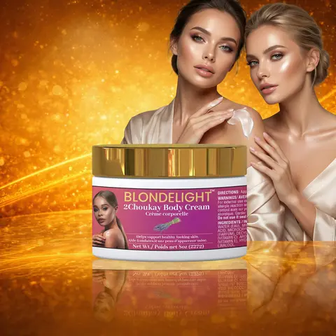 BLONDELIGHT 2-Choukay Body Cream - 8 oz Daily Body Care Moisturizer for Dry Skin, Hydrating & Smoothing Formula