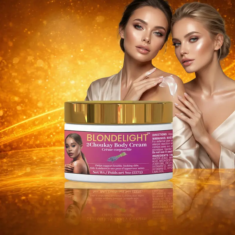 BLONDELIGHT 2-Choukay Body Cream - 8 oz Daily Body Care Moisturizer for Dry Skin, Hydrating & Smoothing Formula