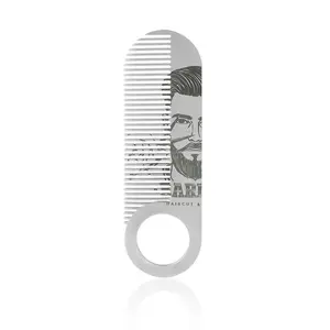 Metal Beard Comb Pocket Friendly Design Mustache Combs For Travel Grooming