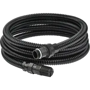 13FT x 1" Suction Hose Kit with Check Valve, Corrugated Pipe 13ft Long, Water Intake Hose Set, Aspiration Hose for Shallow Well Sprinkler Garden Booster Pump with 1" Female Inlet