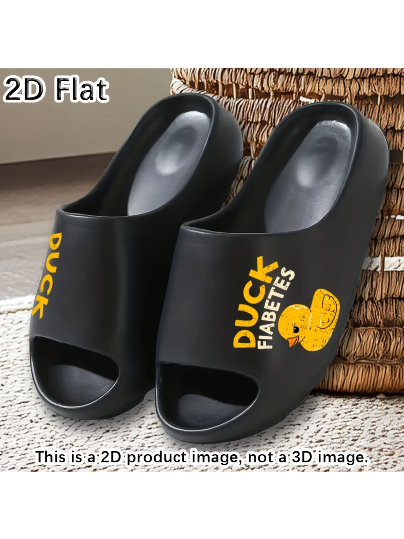 1pc EVA Home Slippers Couple Slides Non slip Soft Sole Duck Pattern Daily Wear Comfortable Slippers for Men And Women