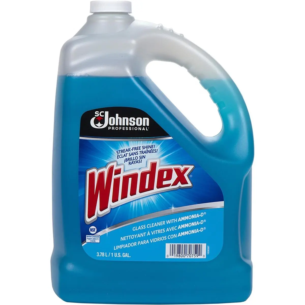 212 MAIN 1 gal Ammonia-D Window Cleaner Refill Bottle - Phosphate-Free, Streak-Free Liquid for Glass, Stainless Steel Multi-Surface Household Cleaning (All Seasons)