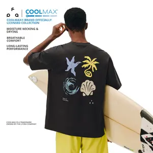 FPA Men's Summer Vacation Color-Block T-Shirt – Crew Neck, Breathable, Short Sleeve, Outdoor Athletic Shirt