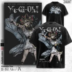 YAMI YUGI & BLUE EYES Yu-Gi-Oh Vintage Unisex Anime Manga Washed Cotton T-shirt, Graphic Tee, Anime Lover, Anime Merch Fan, Outfits Men