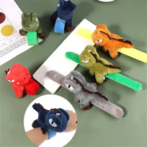 7Colors , Dinosaur Plush Stuffed Toy Bracelet Belt Gift , 9CM Approx. Plush Hand Slap Doll Toy