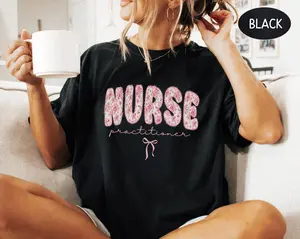 Nurse Practitioner Short Sleeved T-SHIRT / Sweatshirt, Floral Nurse Grad TShirt, Pediatric NP Gifts For New Nursing Student Sweatshirt, Future PEDS NP Graduation Gift