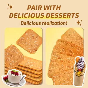 Cashew Crisp Cookies 2bags*80g Crunchy Snack Pastry Biscuits for Vday & Internet Celebrity Afternoon Tea