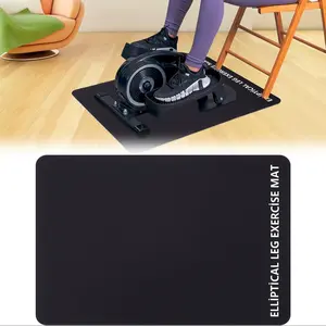Anti-Slip Elliptical Machine Mat, Electric Pedal Trainer Mat, Non-Skid Fitness Equipment Pad, Floor Protection, Leg Exercise, Diatomaceous Earth Material