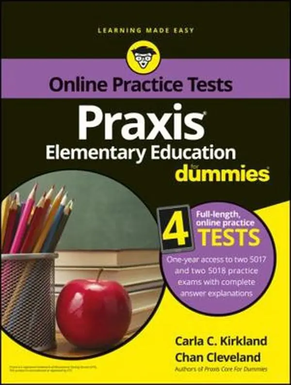 USED Book - PRAXIS Elementary Education for Dummies: Book + 4 Practice Tests Online by Kirkland, Carla C. (Paperback) - english